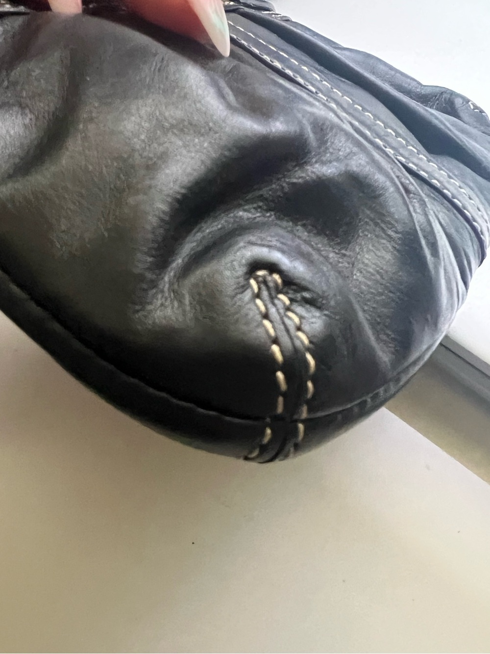 Coach Black Leather Wristlet with Gold Hardware - Picture 4 of 6